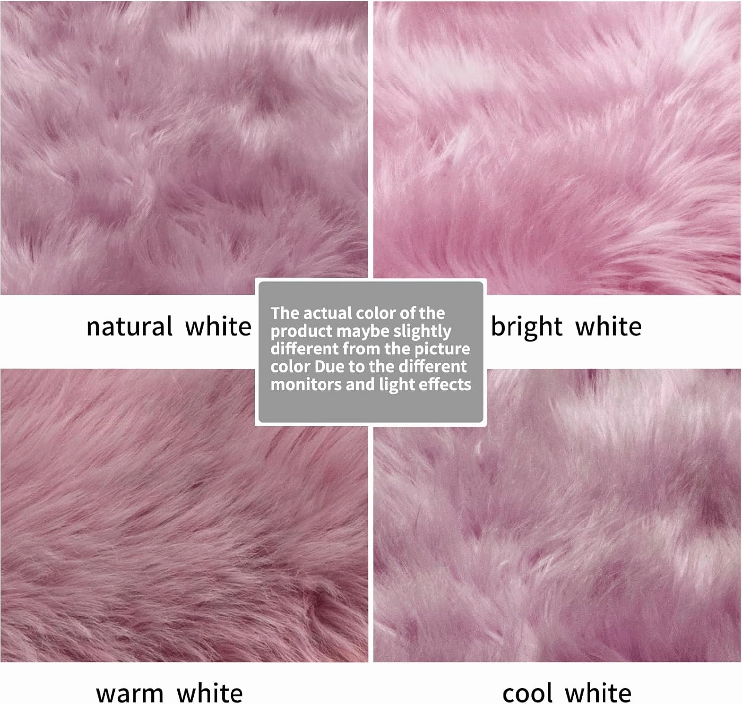Faux Fur Rug for Bedroom, Fluffy Runner Rugs Soft Sheepskin Rug Sofa Couch Seat Cushion, 2x6ft Light Purple Plush Area Rug Shag Rugs Floor Carpets for Nursery Bedside, Shaggy Fuzzy Home Decor