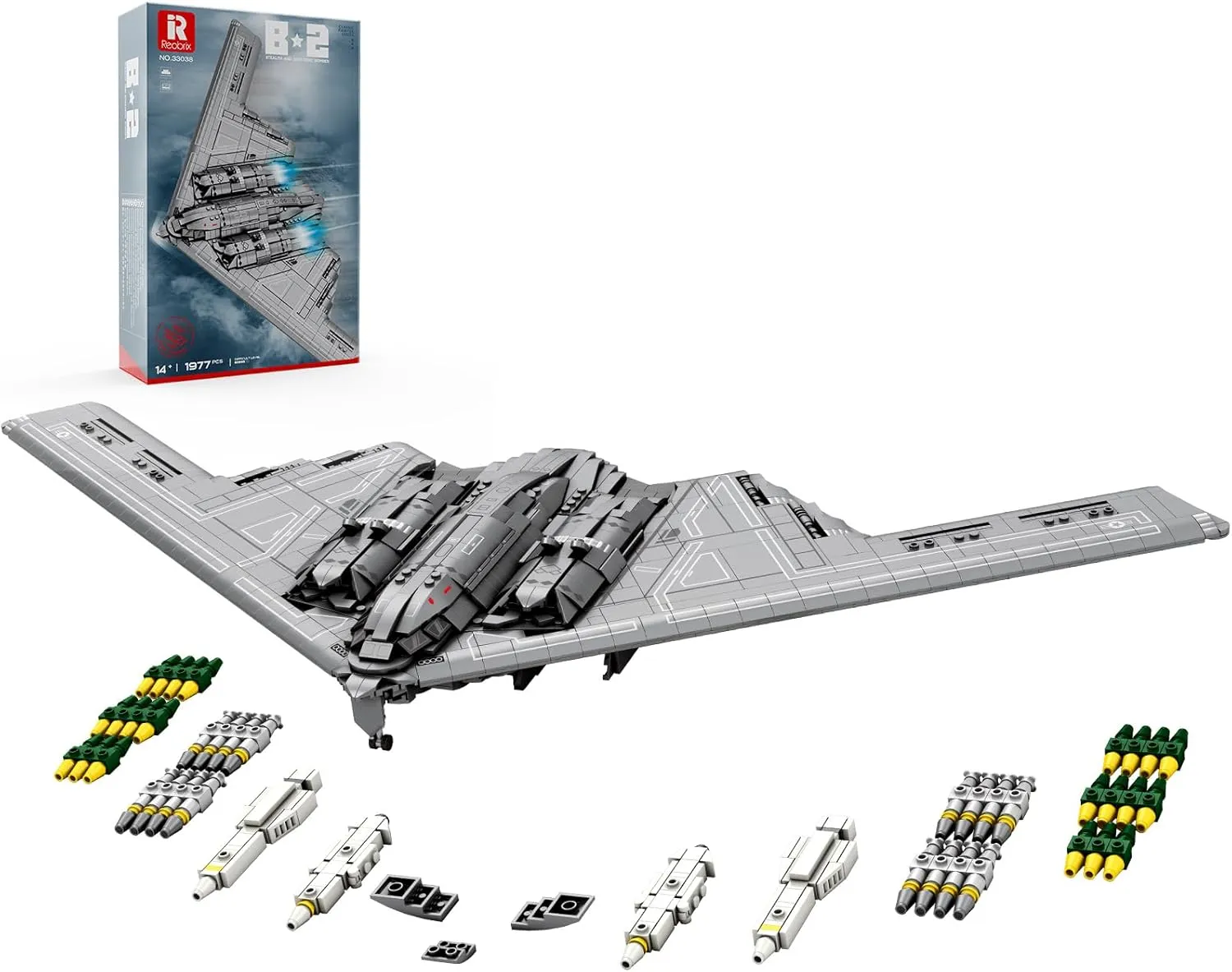Fighter Jet Building Set 33038, B2 Military Bomber Plane for Adults, Aviation Airplane Cool Jet Model Collection for Boys,Ideal Gifts for Kids 14 , Men and Military Fans