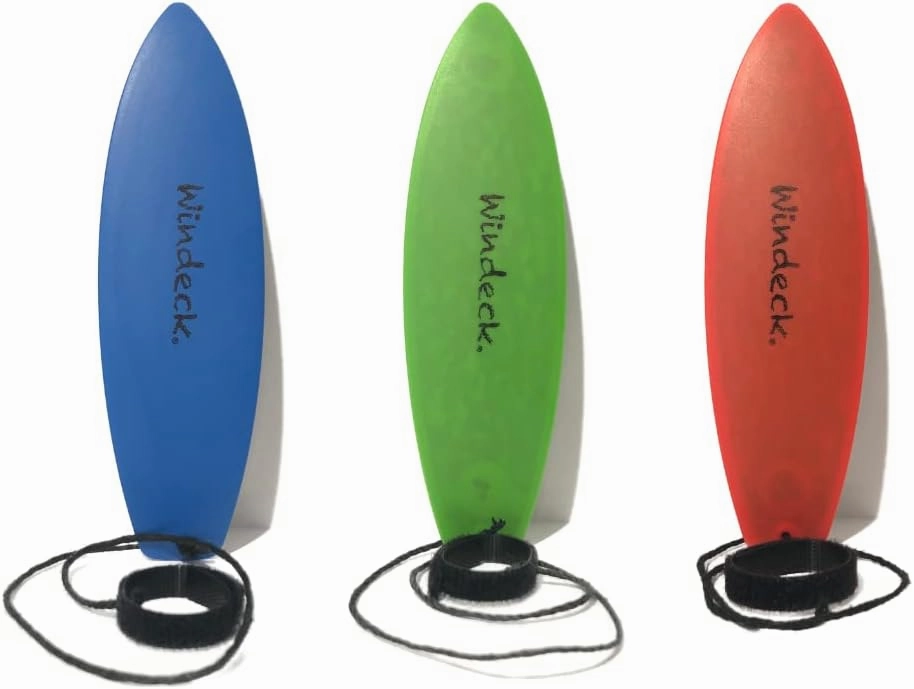 Finger Surfboard – Stealth Mini Hand Surf Toy for Air Surfing Tricks | Grip Tape   Leash | Ride Wind from Cars or Imagination | Fun Road Trip Gift for Skaters & Surfers (Blue, Green, & Red)