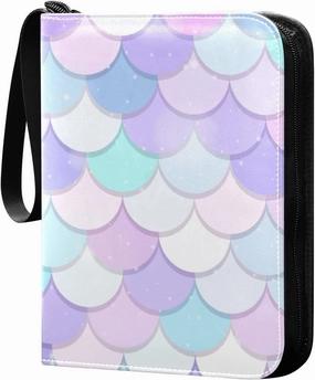 Fish-scale-texture Trading Card Protectors Holder Collectible Album for Sports Card Collection Storage 400 pockets Game Card Binder, JDJSDJJJ823158