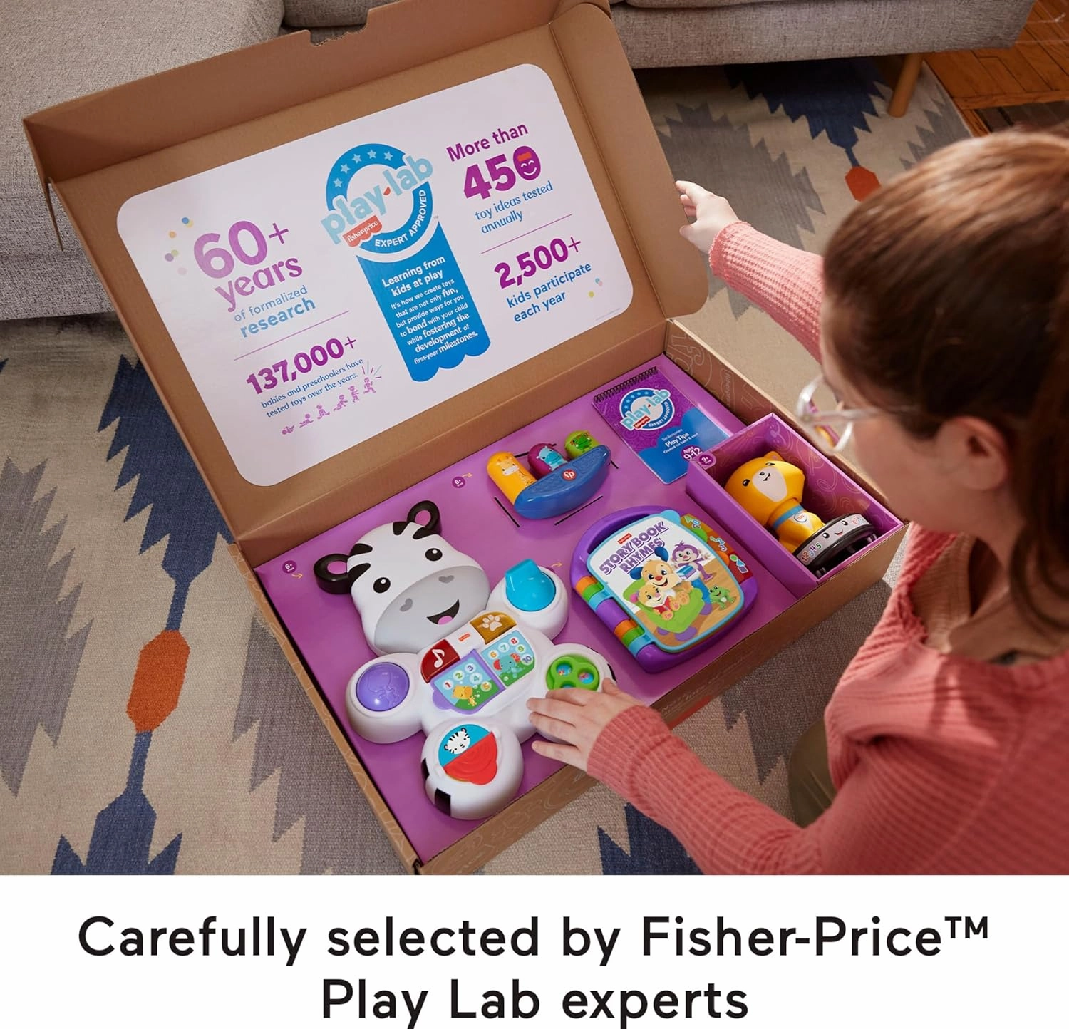 Fisher-Price Baby & Toddler Play Kit Let’s Walk & Talk Gift Set, Developmental Toys & Activity Guide for Infants Ages 9  Months
