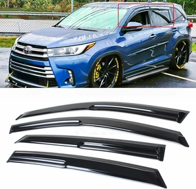 FITS 2014-2019 Toyota Highlander JDM 3D Mugen Style Window Visor RAIN Guard Vent