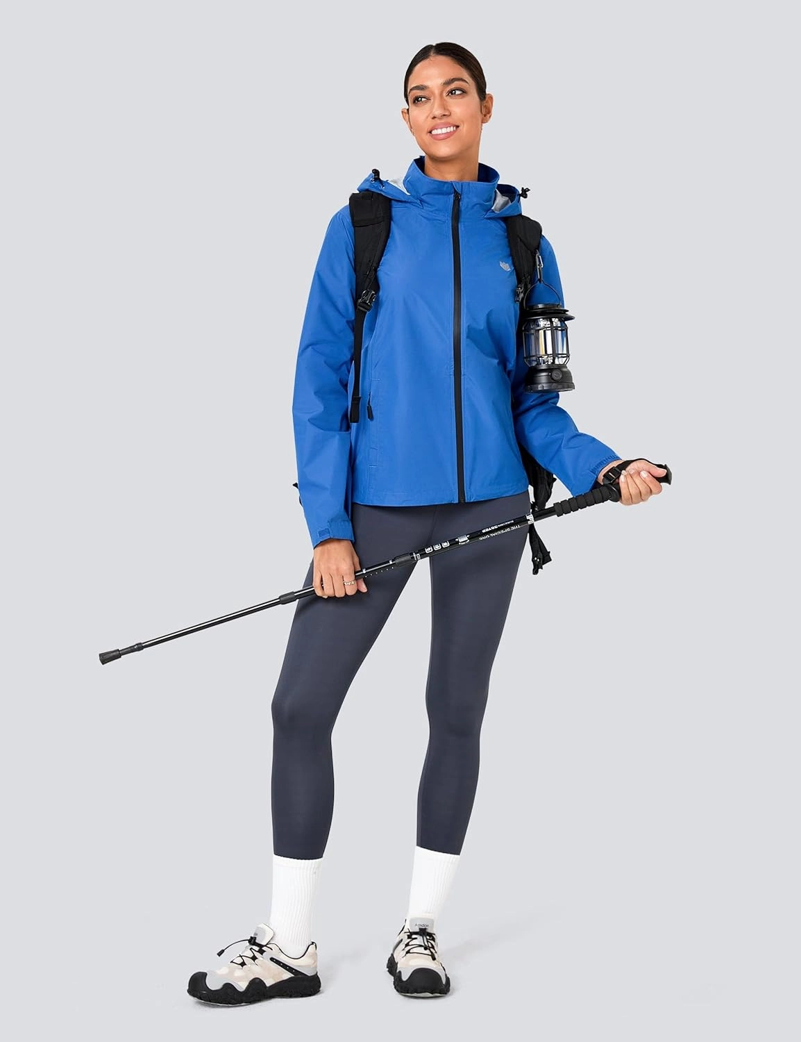 FitsT4 Sports Womens Rain Jacket Lightweight Waterproof Windbreaker Packable Running Reflective Cycling Jackets with Hood