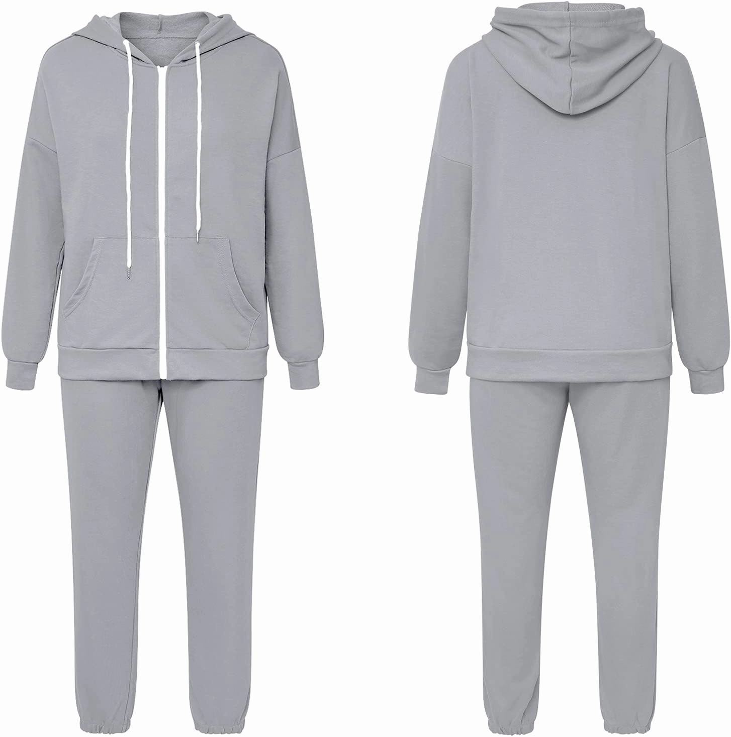 Fixmatti Womens Tracksuit Zip Up Hoodie Sweatsuits 2 Pieces Jogger Sets with Pockets