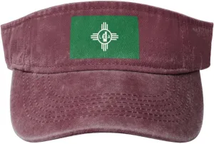 Flag of Lea County, New Mexico Sun Visor Hats Adjustable Baseball Cap for Women Men Sun Hat Golf Caps