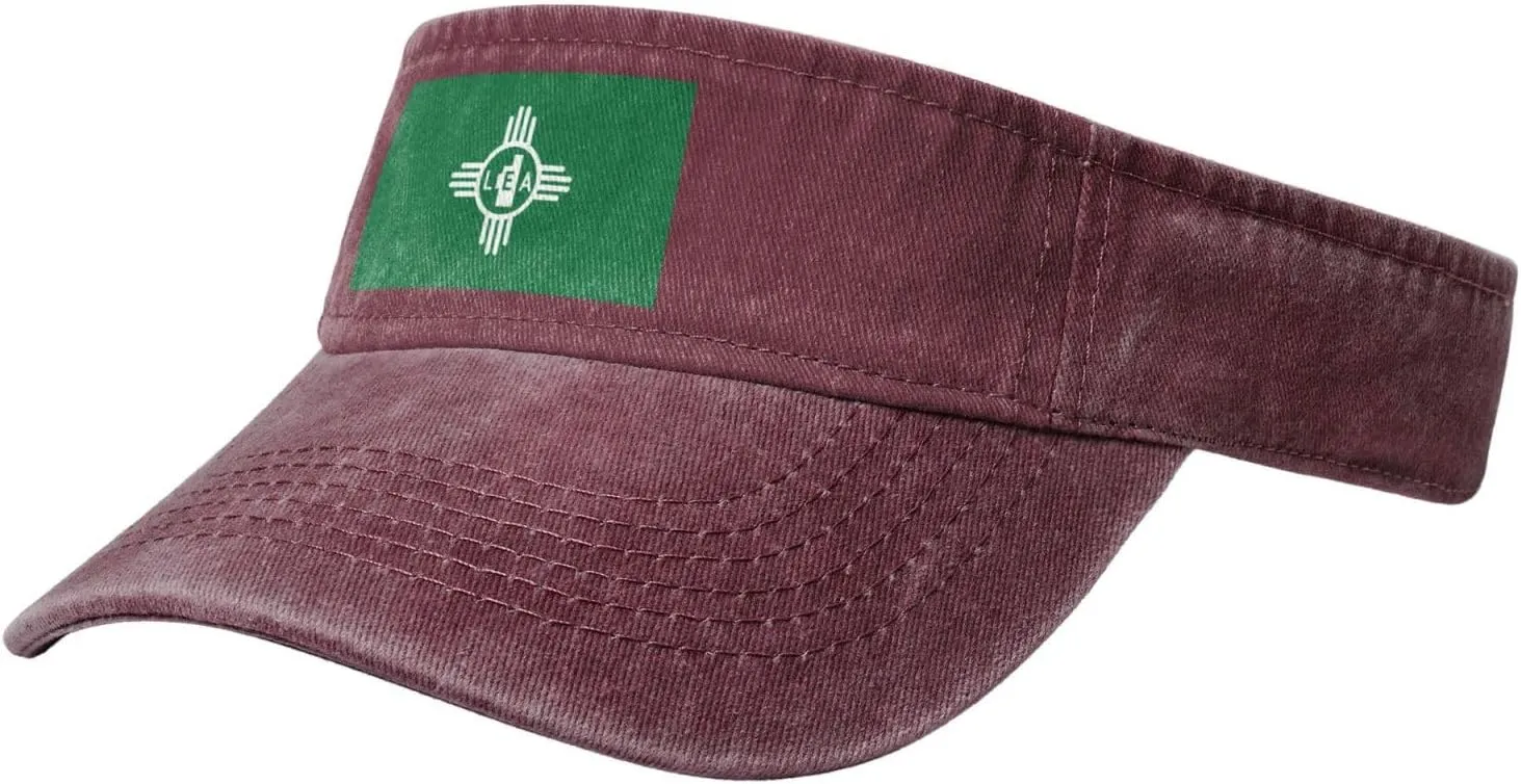 Flag of Lea County, New Mexico Sun Visor Hats Adjustable Baseball Cap for Women Men Sun Hat Golf Caps