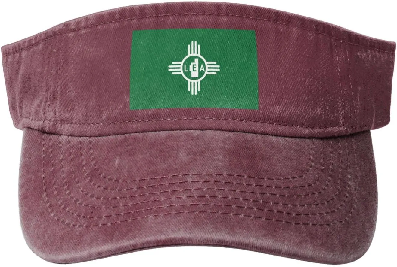 Flag of Lea County, New Mexico Sun Visor Hats Adjustable Baseball Cap for Women Men Sun Hat Golf Caps