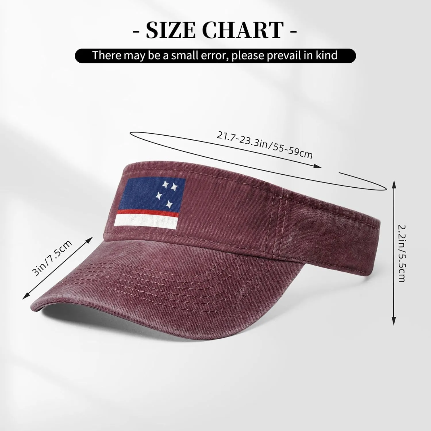 Flag of Patagonia Sun Visor Hats Cotton Baseball Cap for Women Men Adjustable Sun Hat