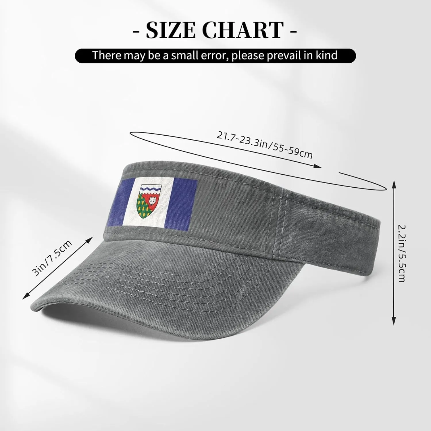 Flag of The Northwest Territories Sun Visor Hats Adjustable Baseball Cap for Women Men Sun Hat Golf Caps