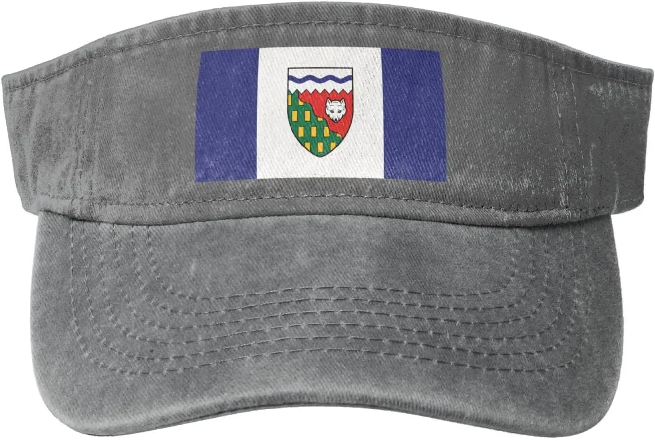 Flag of The Northwest Territories Sun Visor Hats Adjustable Baseball Cap for Women Men Sun Hat Golf Caps