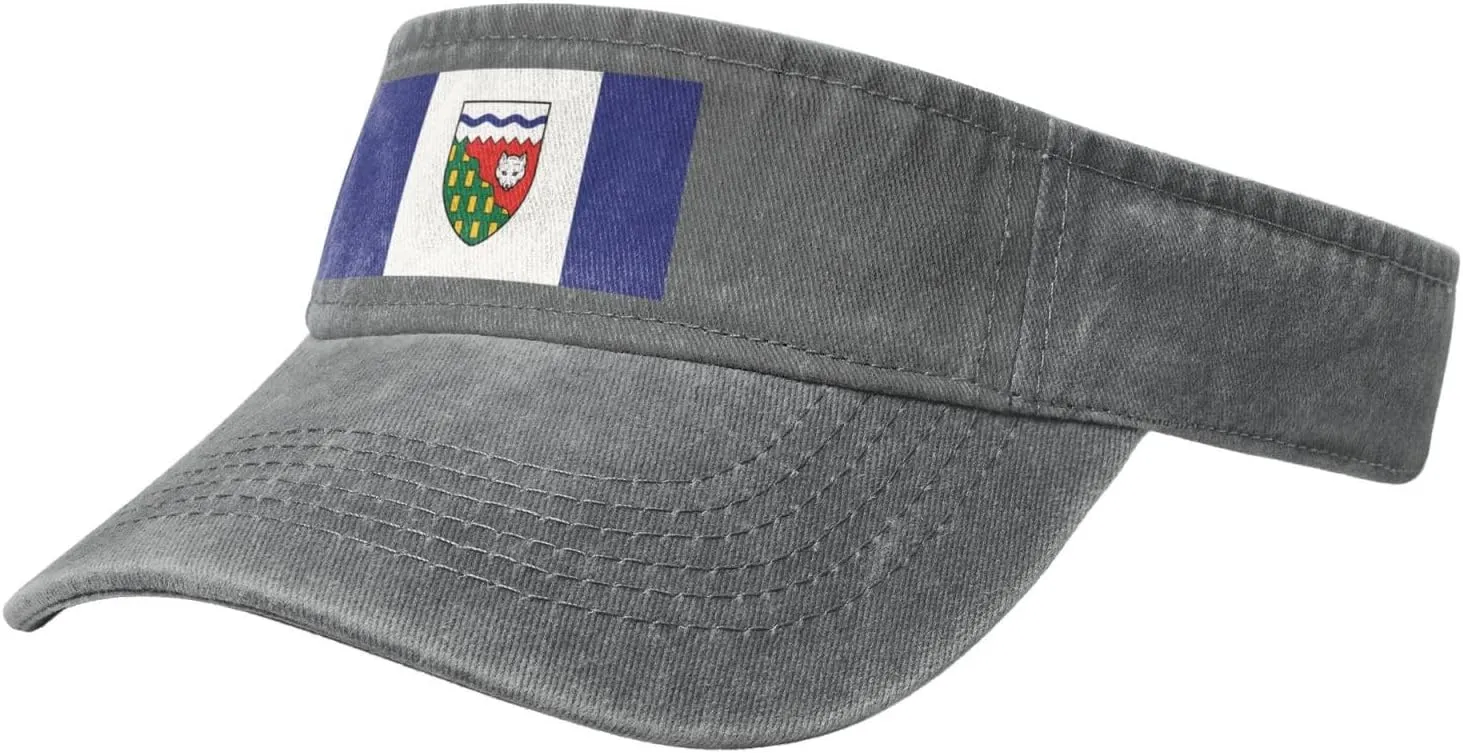 Flag of The Northwest Territories Sun Visor Hats Adjustable Baseball Cap for Women Men Sun Hat Golf Caps