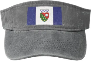 Flag of The Northwest Territories Sun Visor Hats Adjustable Baseball Cap for Women Men Sun Hat Golf Caps