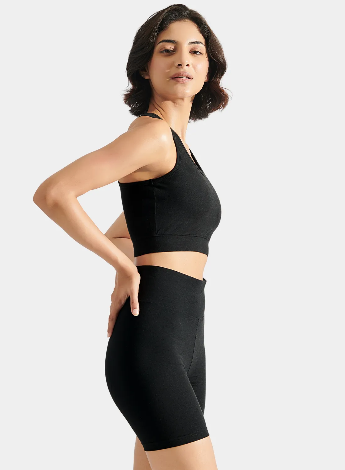 Flo Bike Short and Bra Top Combo Midnight Black