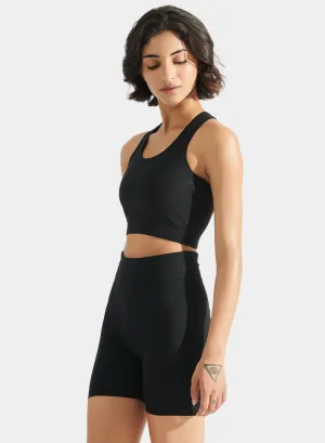 Flo Bike Short and Bra Top Combo Midnight Black