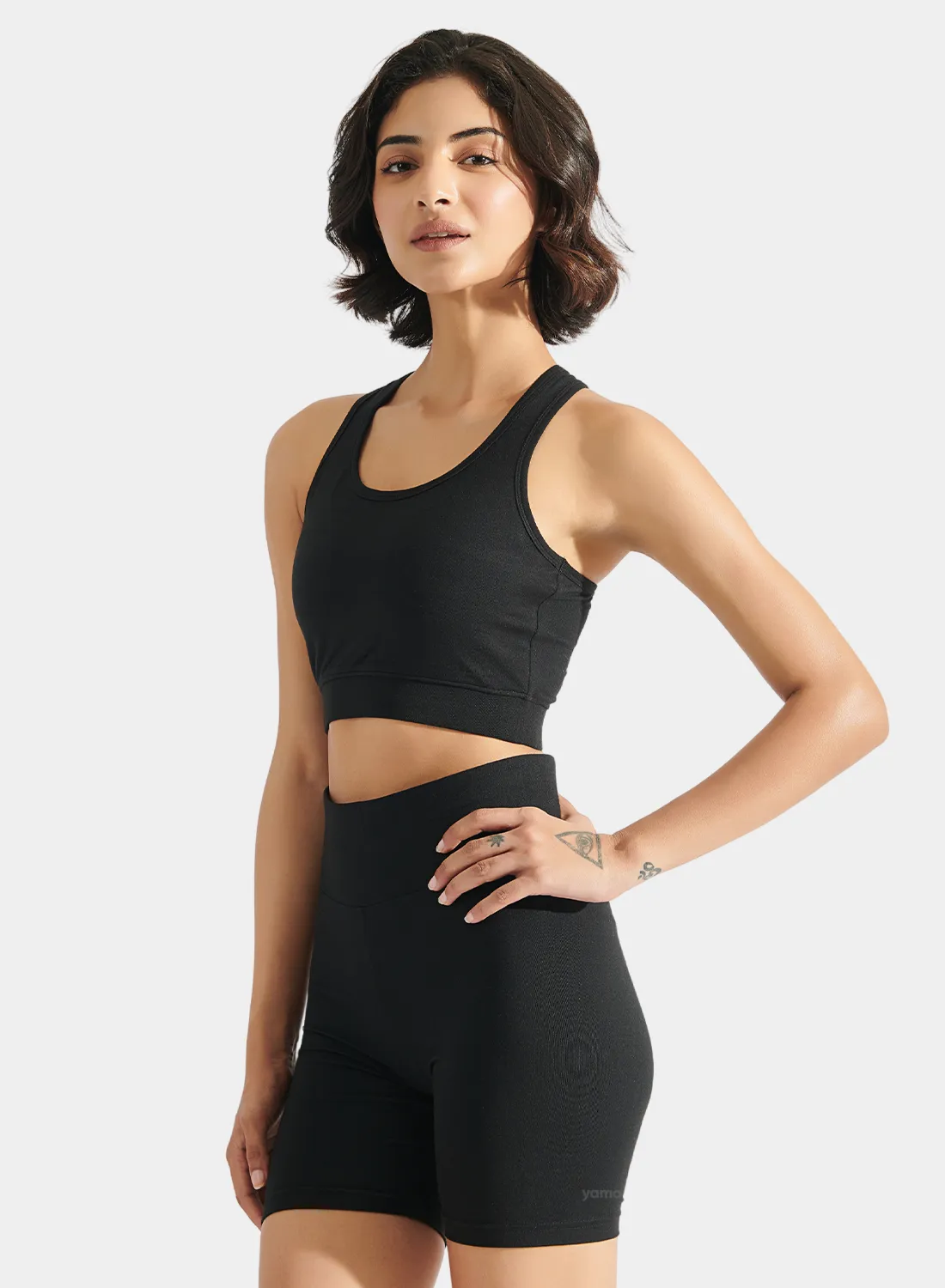 Flo Bike Short and Bra Top Combo Midnight Black