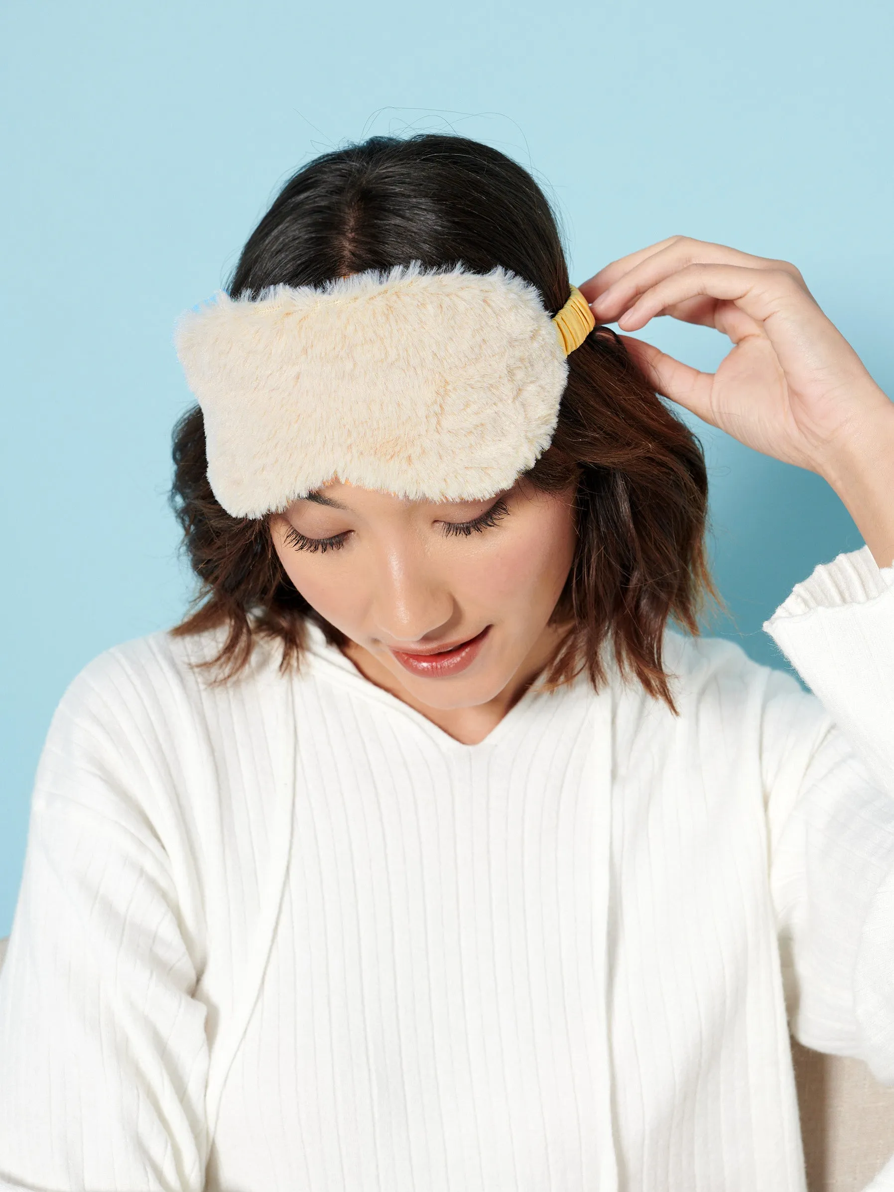 Fluffy Satin Eye Mask (2col)