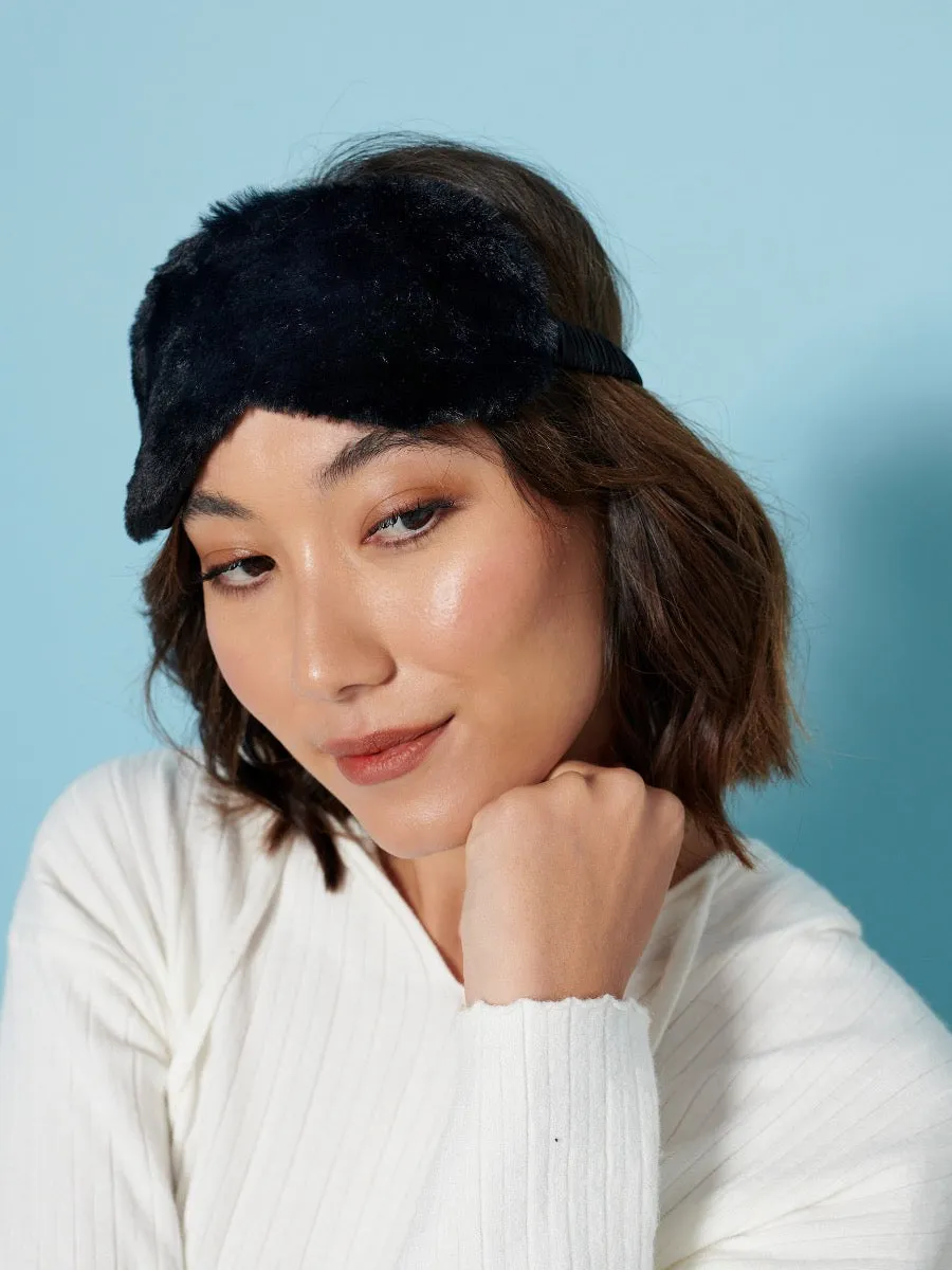 Fluffy Satin Eye Mask (2col)