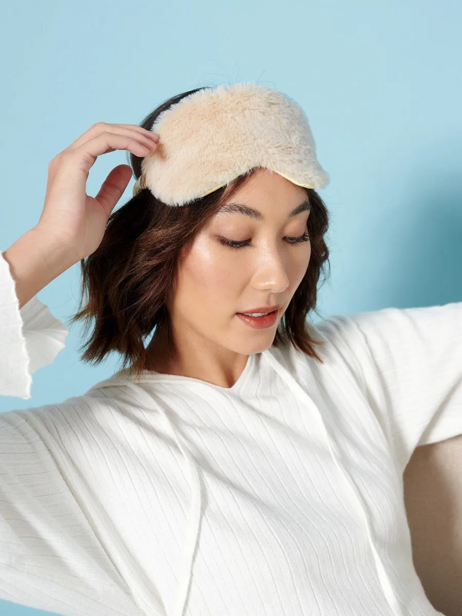 Fluffy Satin Eye Mask (2col)