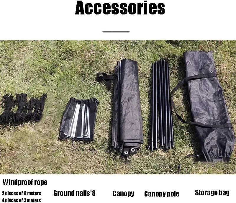 for Rambler Ambassador/American/Classic/Marlin/Rebel/Six Camping Tarpaulin Car Awning Waterproof Hammock Rainproof Sunshade Rainproof Awning Outdoor,A Black-S