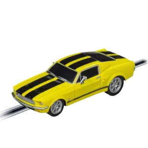 Ford Mustang 1967 Racing Yellow Carrera 1:43 Scale Analog Slot Car