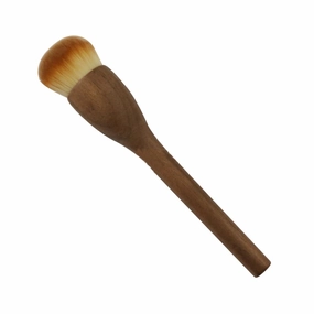 Foundation Brush, Fluffy Makeup Brush For Loose & Pressed Powder Imitation Goat Hair Makeup Brushes with Black Walnut Wood Brush Handle #9