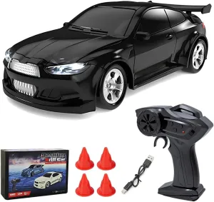 FQD25 Desktop Mini Drift Car 1:64 Scale, 2.4Ghz 4WD Drift Car High/Low Speed Racing Cars Gift for Enthusiasts