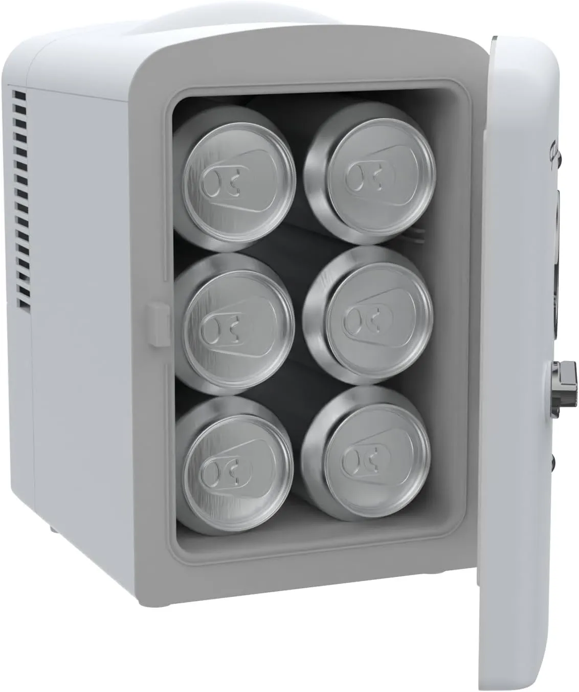Frigidaire EFMIS129-WHITE, Mini Portable Fridge, 4 Litres Capacity, Chills Six 12oz Cans, 100% Freon-Free & Eco Friendly, Beverage Cooler- White
