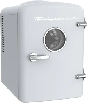 Frigidaire EFMIS129-WHITE, Mini Portable Fridge, 4 Litres Capacity, Chills Six 12oz Cans, 100% Freon-Free & Eco Friendly, Beverage Cooler- White
