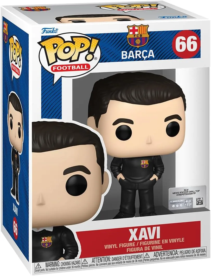 Funko POP! Football: Barcelona - Xavi - 1/6 Odds for Rare Chase Variant - Barcelona FC - Collectable Vinyl Figure - Gift Idea - Official Merchandise - for Kids & Adults - Sports Fans