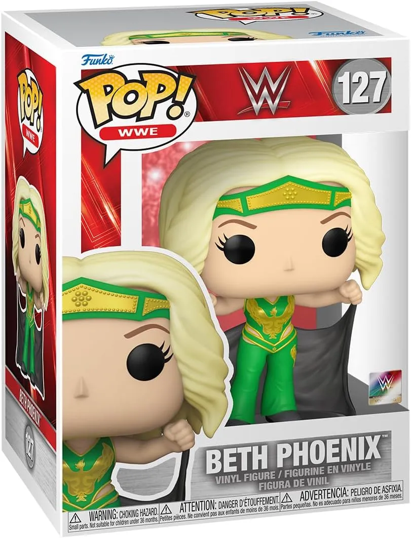 Funko Pop WWE: Beth Phoenix - 1/6 Odds for Rare Chase Variant - Collectable Vinyl Figure - Gift Idea - Official Merchandise - Toys for Kids & Adults - Sports Fans - Model Figure for Collectors