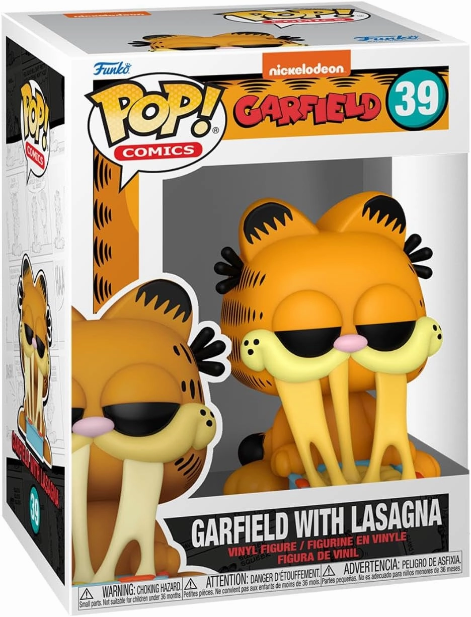 Funko POP! Comics: Garfield– Garfield with Lasagna Pan - Collectable Vinyl Figure - Gift Idea - Official Merchandise - for Kids & Adults - Cartoons Fans - Model Figure for Collectors and Display