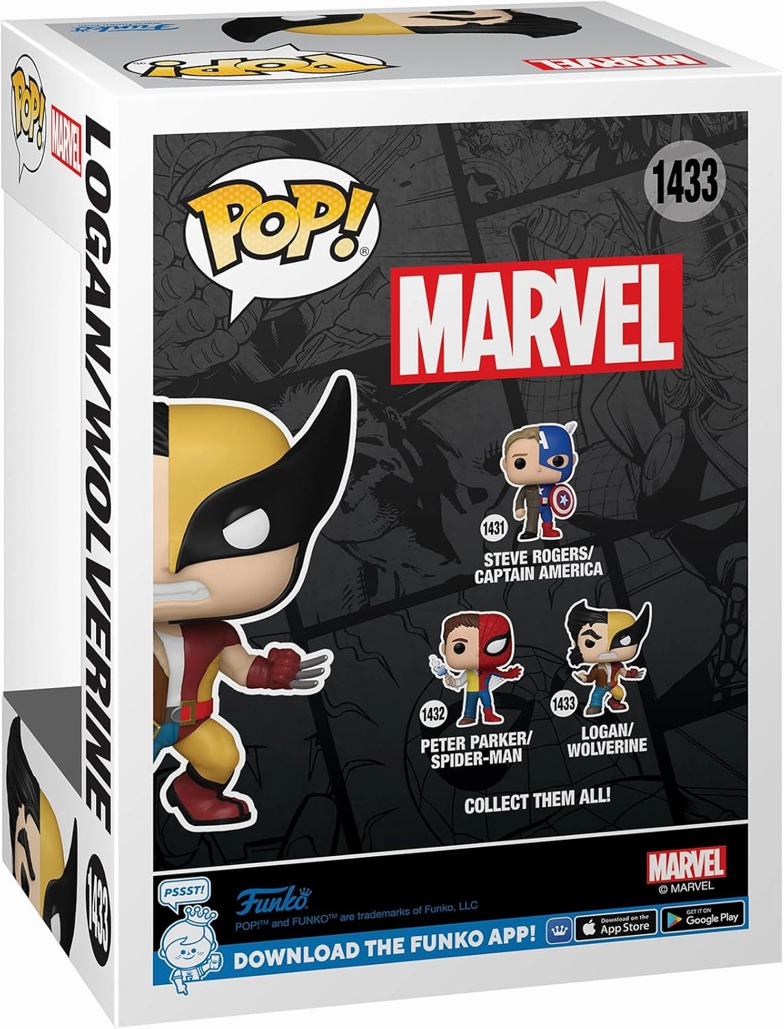 Funko POP Marvel: Split - Wolverine/Logan​ - Marvel Comics - Collectable Vinyl Figure - Gift Idea - Official Merchandise - for Kids & Adults - Comic Books Fans - Model Figure for Collectors