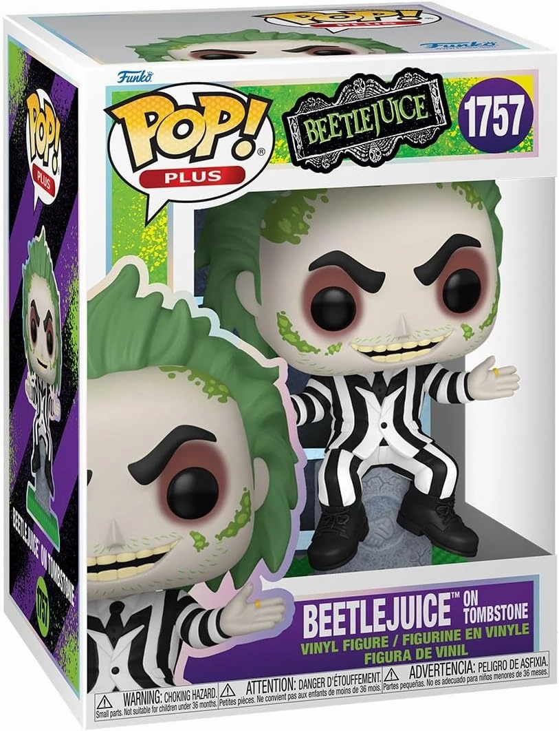 Funko Pop Plus: Beetlejuice - Beetlejuice on Tombstone - Collectable Vinyl Figure - Gift Idea - Official Merchandise - Toys for Kids & Adults - Comedy Fans - Model Figure for Collectors and Display