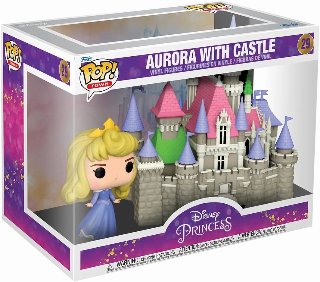 Funko POP! Town: Ultimate Princess - Princess Aurora with Castle - Disney Princesses - Collectable Vinyl Figure - Gift Idea - Official Merchandise - for Kids & Adults - Movies Fans