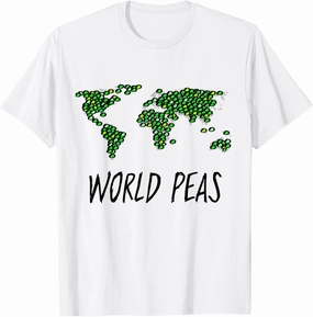 Funny Pun Tee World Peas T Shirt World Peace Play on Words T-Shirt