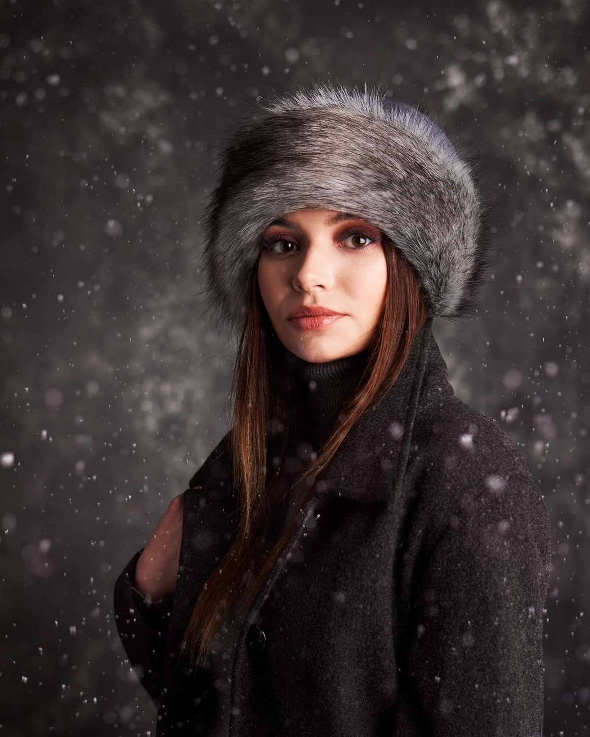 Futrzane Classic Trim Hat - Faux Fur Trimmed Hats for Women - Classy Fleece Cap