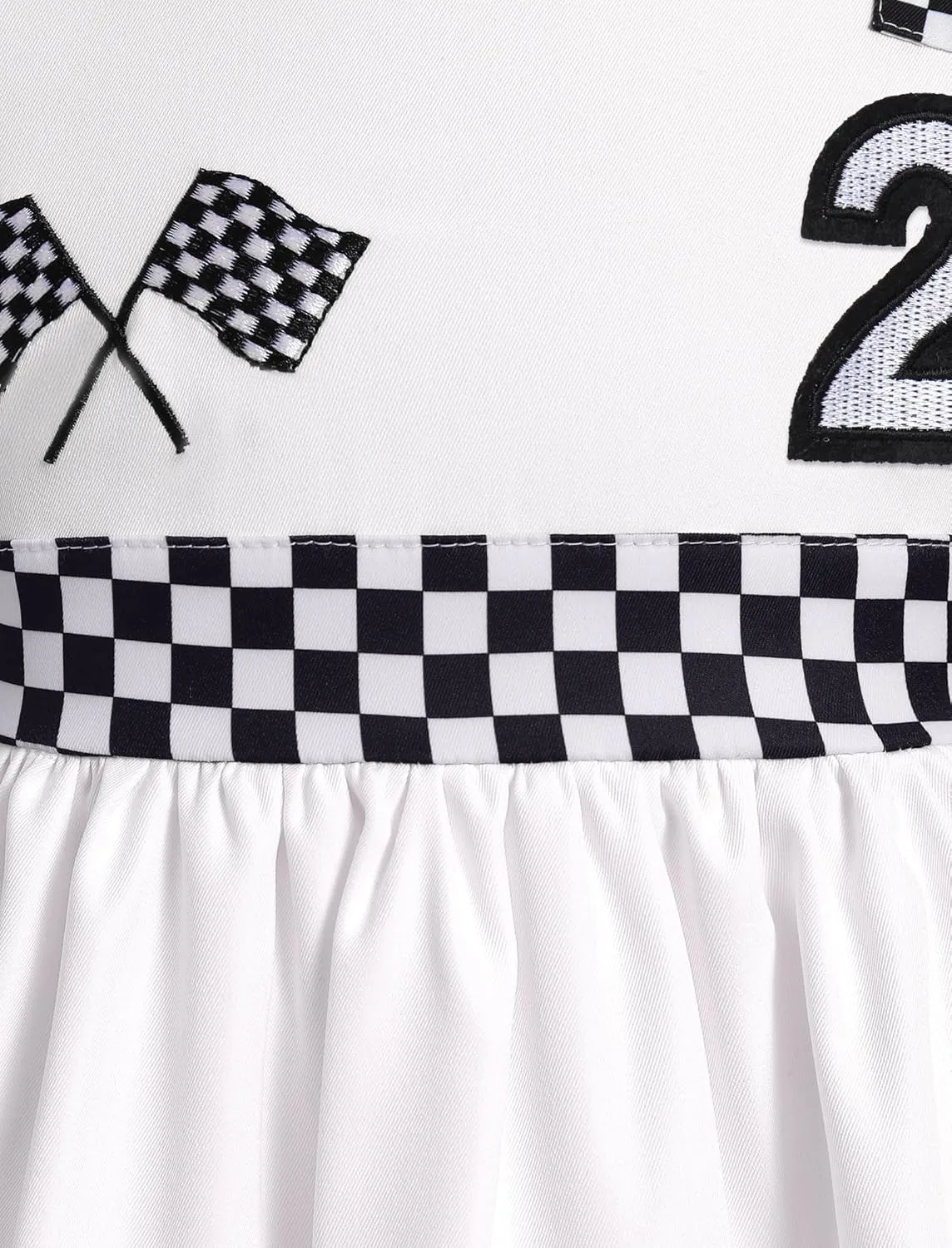 FYMNSI Baby Girls Race Car Driver Costume 1st 2nd Birthday Dress Toddler Ruffle Tutu Dress Racing Suit for Cake Smash Outfit