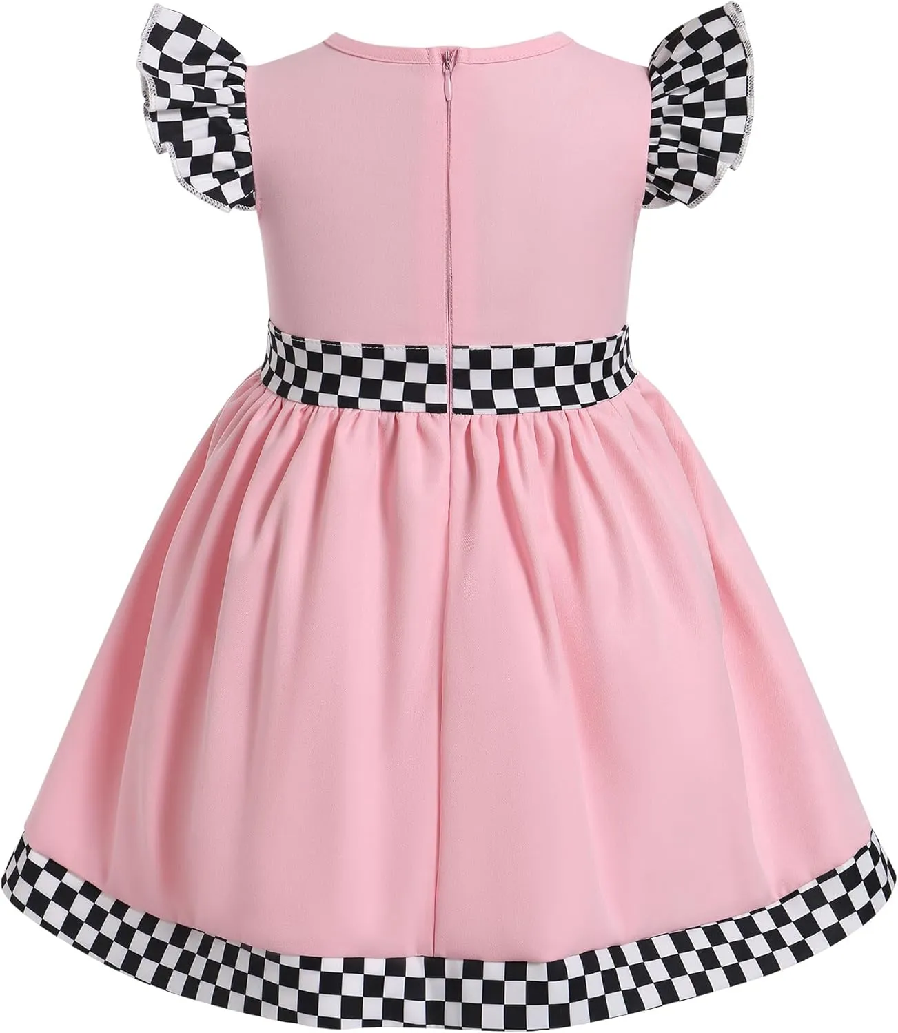 FYMNSI Baby Girls Race Car Driver Costume 1st 2nd Birthday Dress Toddler Ruffle Tutu Dress Racing Suit for Cake Smash Outfit