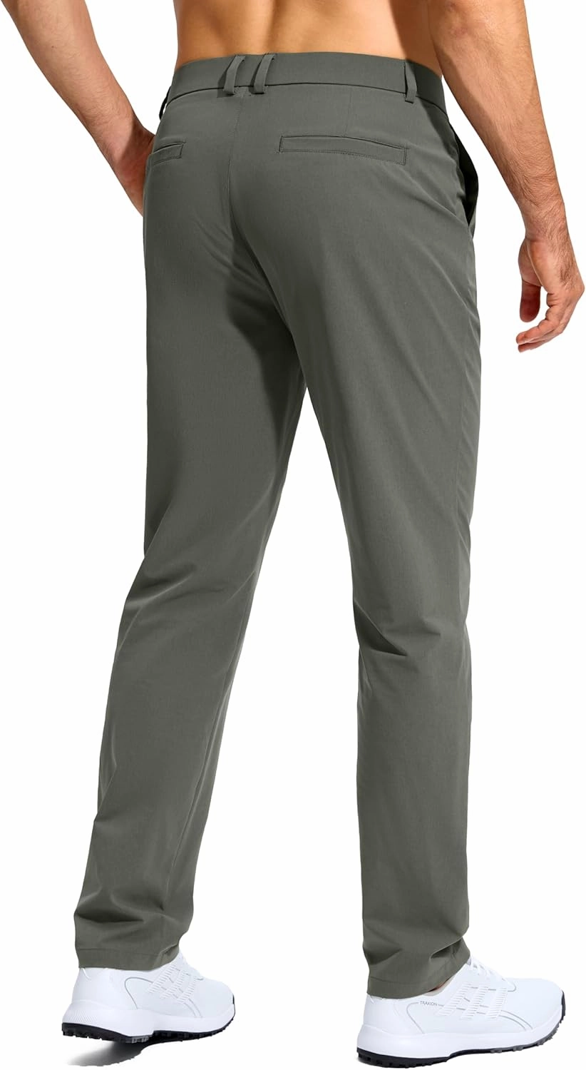 G Gradual Mens Golf Pants Stretch Dress Casual Pants 30"/32"/34" Lightweight Work Travel Slacks for Men with 4 Pockets