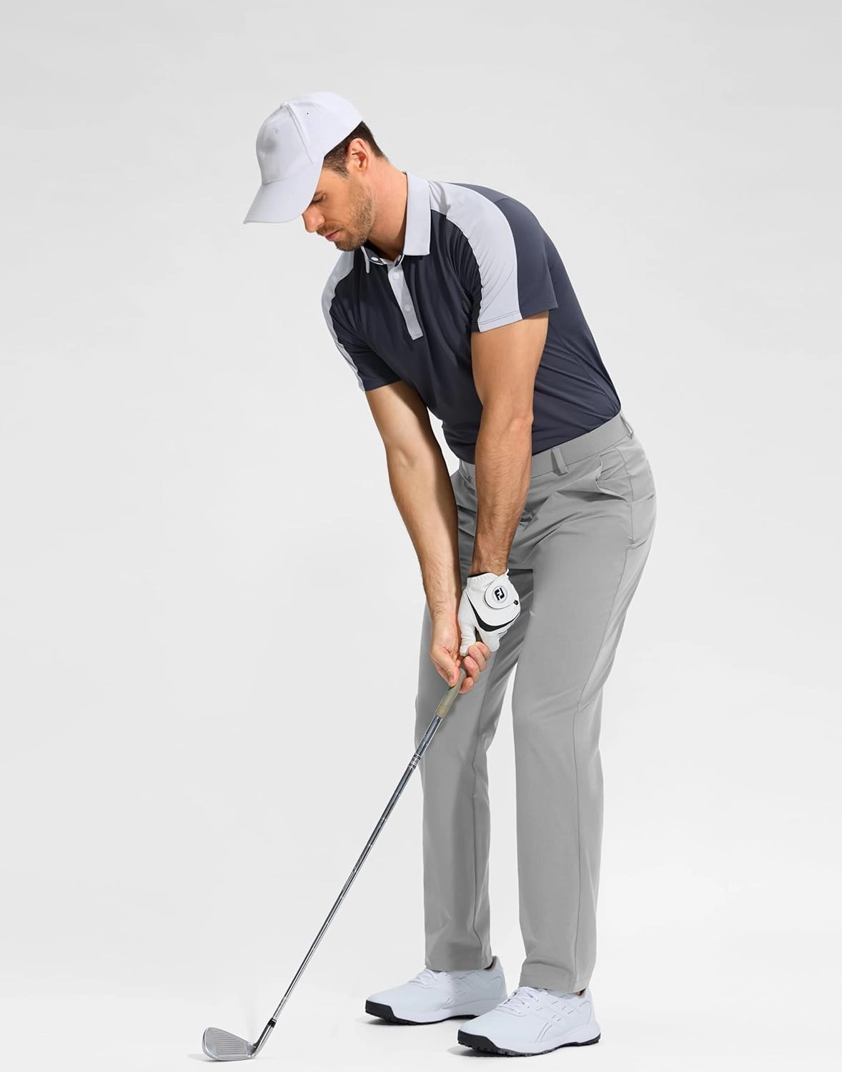 G Gradual Mens Golf Pants Stretch Dress Casual Pants 30"/32"/34" Lightweight Work Travel Slacks for Men with 4 Pockets