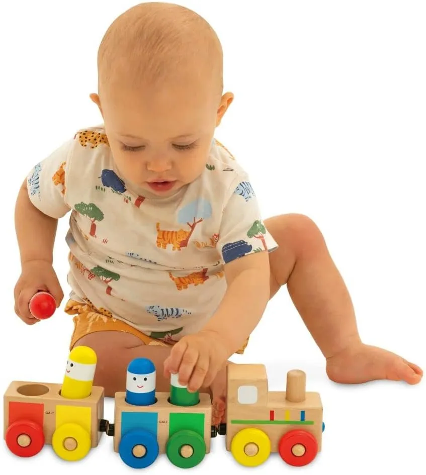 Galt Toys, Shape Sorter Train, Wooden Shape Sorter, Developmental Toy, Ages 1 Years Plus