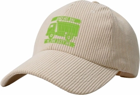 Garbage Day is The Best Day Corduroy Baseball Cap Adjustable Outdoor Sports Hat Trucker Caps0 Beige