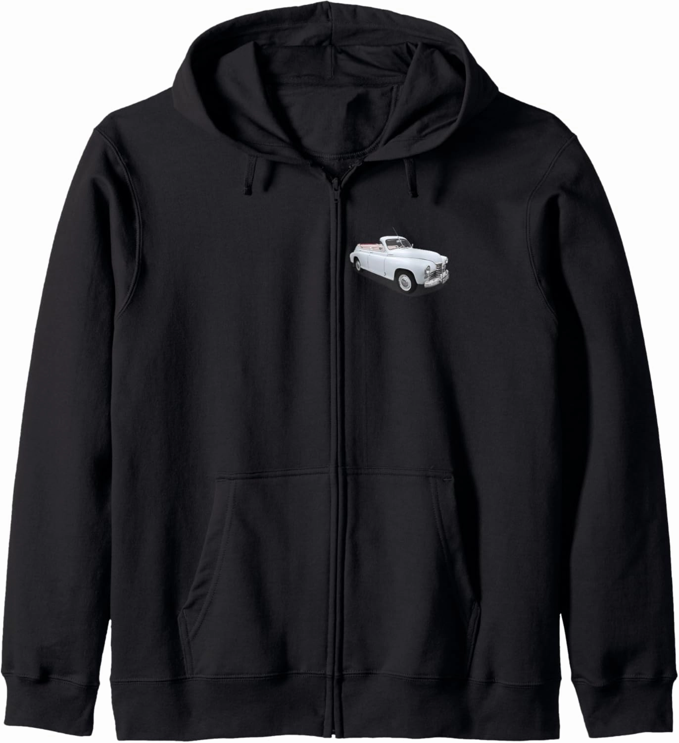 Gaz M20 Pobeda Vintage Car Love Zip Hoodie