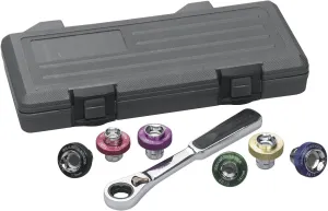 GEARWRENCH 7 Pc. 3/8" Drive 6 Pt. Magnetic Oil Drain Plug Socket Set, Metric - 3870D