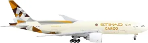 GeminiJets GJETD2146 Etihad Cargo Boeing 777F A6-DDE Interactive Series; Scale 1:400