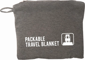GForce Jersey Knit Travel Blanket| Packable| Fits Over Handle | Soft| Easy to Travel| Grey | Travel | Bag | Blanket |