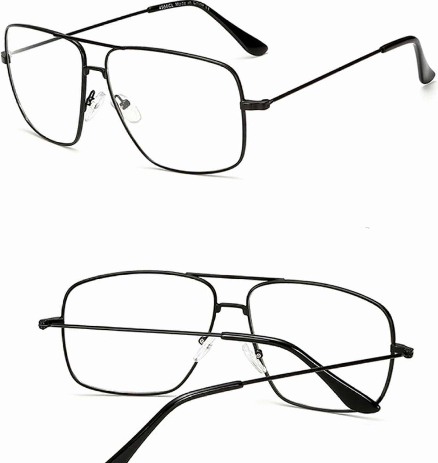 Glasses Frame Women Men Vintage Alloy Clear Lens Sunglasses Oversized Eyeglasses