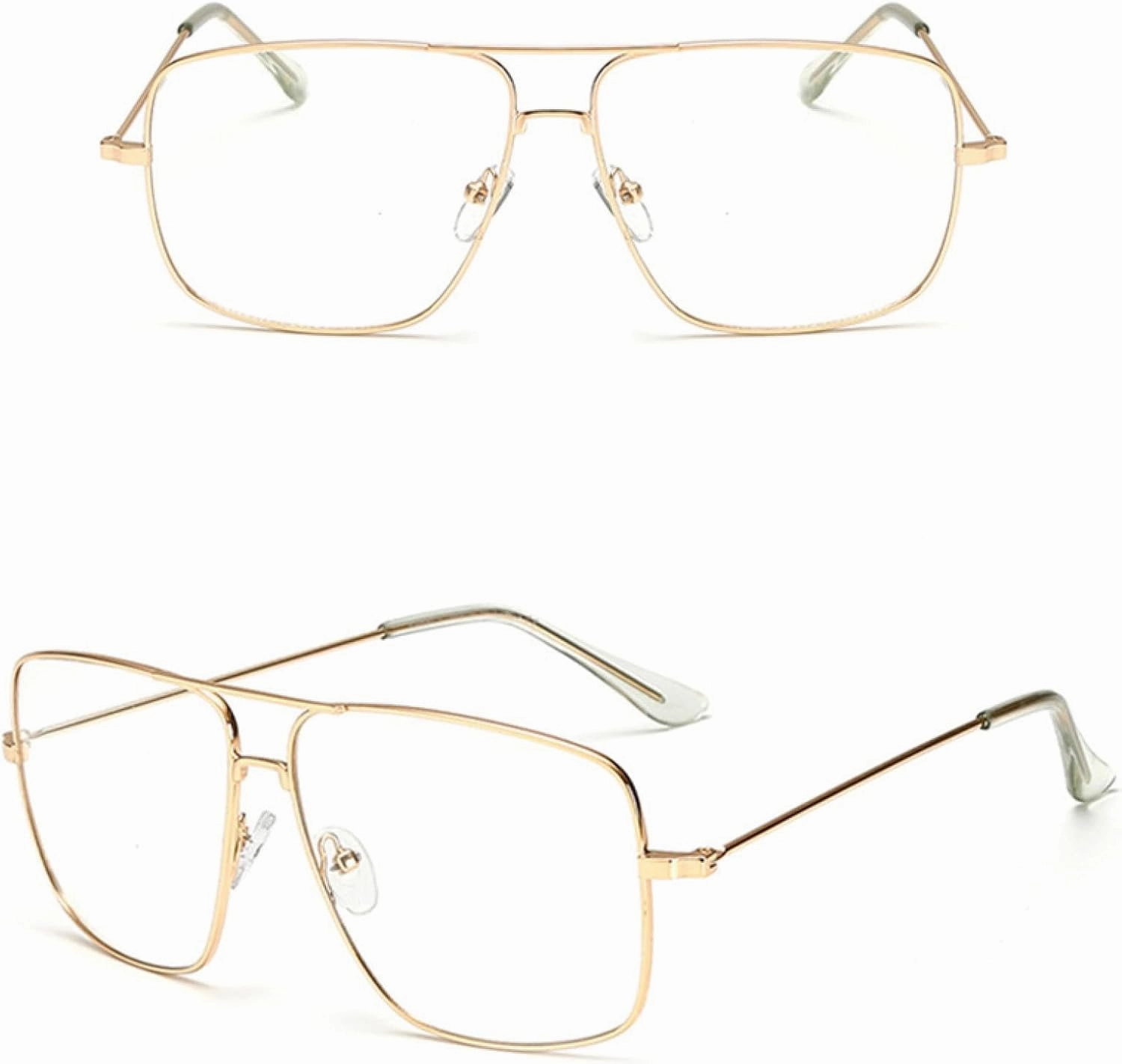Glasses Frame Women Men Vintage Alloy Clear Lens Sunglasses Oversized Eyeglasses