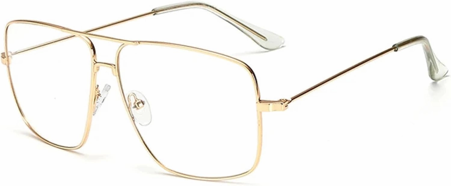 Glasses Frame Women Men Vintage Alloy Clear Lens Sunglasses Oversized Eyeglasses