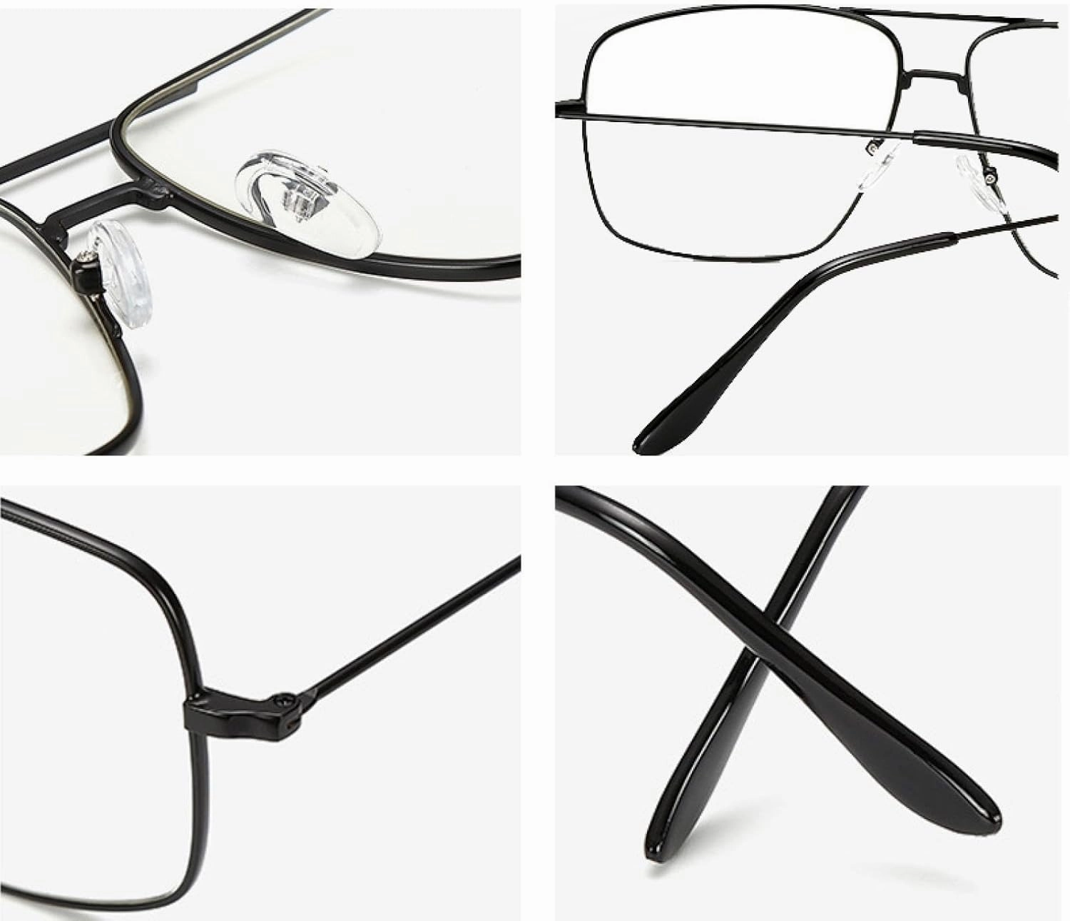 Glasses Frame Women Men Vintage Alloy Clear Lens Sunglasses Oversized Eyeglasses